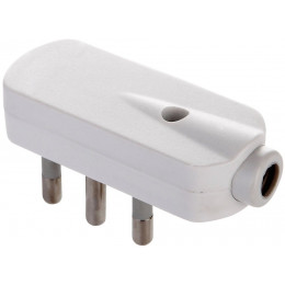 Fiche Italienne Coudée 90 °, 2p + T, 10a, Gain De Place