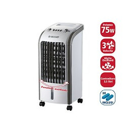 Rafraichisseur Évaporatif 75w, 3 Vitesses, Sur Roues. Blanc