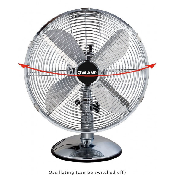 Bora3: Ventilateur De Table 30 Cm, En Métal Chromé