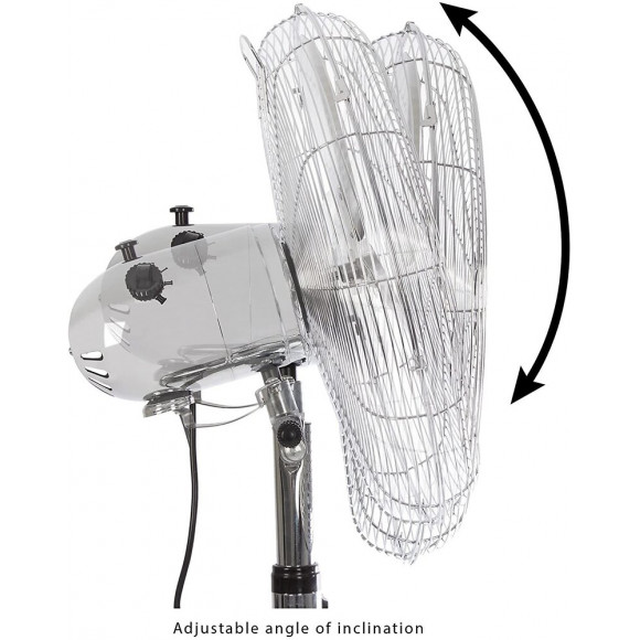 Mistral3 : Ventilateur Sur Pied 40 Cm, En Métal Chromé