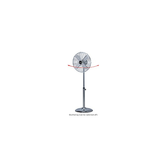 Mistral3 : Ventilateur Sur Pied 40 Cm, En Métal Chromé