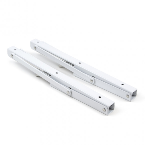 Emuca Lot De 4 Supports D'étagères Pliables., 300, Peint En Blanc, Acier