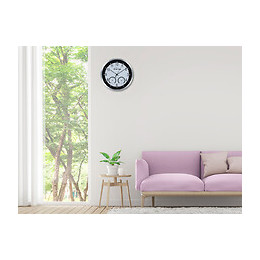 Station Météo Analogique De Mural Couleur Blanc Et Noir