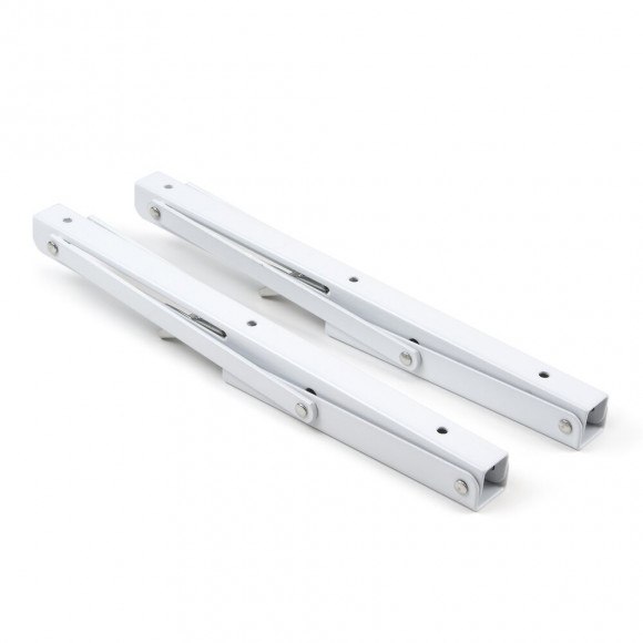 Emuca Lot De 4 Supports D'étagères Pliables., 200, Peint En Blanc, Acier