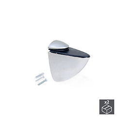 Emuca Support Mirlo Pour Étagère En Bois Ou Verre, 2, Peint En Aluminium, Plastique Et Zamak