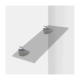 Emuca Support Aguila Pour Étagère En Bois Ou Verre, 2, Peint En Aluminium, Plastique Et Zamak