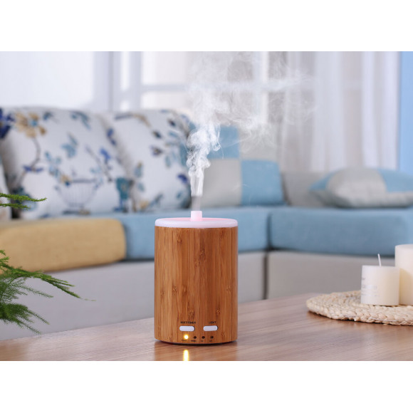 Diffuseur D'huiles Essentielles 150 Ml Humidificateur D'air Ultrasonique Diffuseur D'arôme Brume Fraîche Aromathérapie Avec 