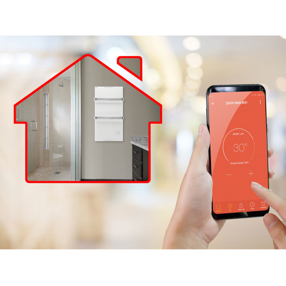 Radiateur Électrique De Salle De Bains Couleur Blanc Avec Wifi Control