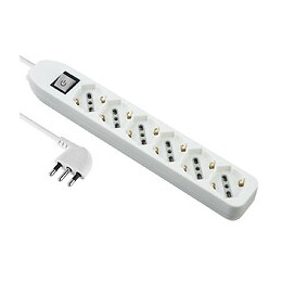 Multiprise Italienne 6 Entrées, Câble De 1,5 M Et Prise Compacte