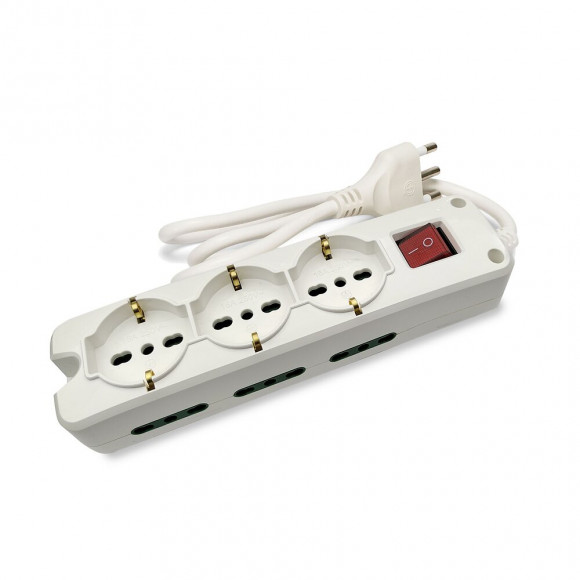 Multiprise Italienne 9 Entrées, Câble De 1,5 M Et Interrupteur Lumineux