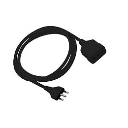 Rallonge Italienne 5 Mètres. Fiche Et Prise 16a. Câble Noir3g1 Mm²