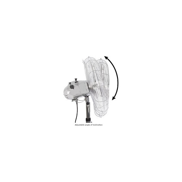 Ventilateur Sur Pied De 40 Cm En Métal Chromé. 3 Vitesses