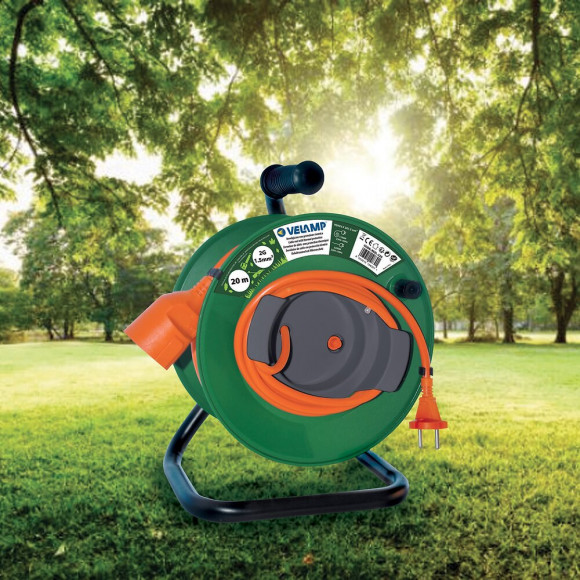 Rallonge Électrique De Jardin 20 Mètres Avec Enrouleur, Câble 2g1.5