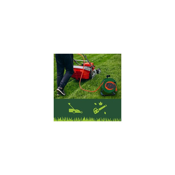 Rallonge Électrique De Jardin 20 Mètres Avec Enrouleur, Câble 2g1.5