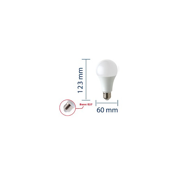 Ampoule Led Smd, Standard A60, 15w / 1520lm, Culot E27, 4000k