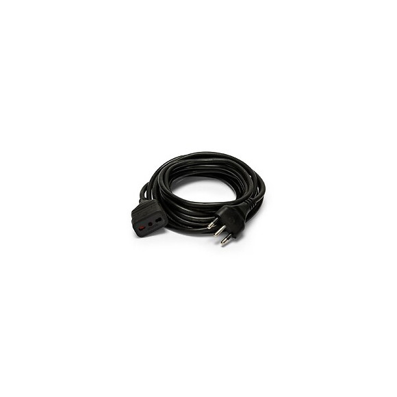 Rallonge Italienne 10mt Fiche 16a Et Prise 10/16a, Câble 3g1 Mm² Noir