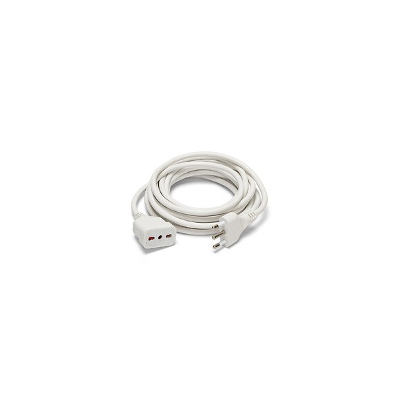Rallonge Italienne 10mt Fiche 16a Et Prise 10/16a, Câble 3g1 Mm² Blanc