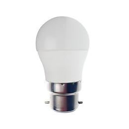 Ampoule Led Smd, Mini-sphérique P45, 6w / 470lm, Culot B22 (france), 4000k