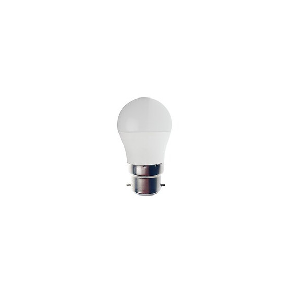 Ampoule Led Smd, Mini-sphérique P45, 6w / 470lm, Culot B22 (france), 4000k