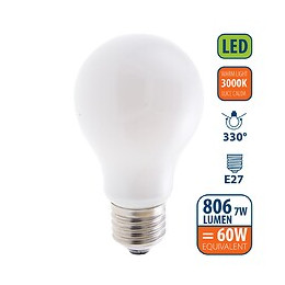 Ampoule À Filament Led Opal, Standard A60, 7w / 806lm, Culot E27, 3000k