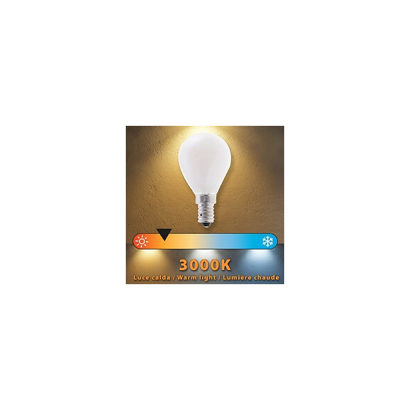 Ampoule À Filament Led Opal, Mini-sphérique P45, 6w / 806lm, Culot E14, 3000k