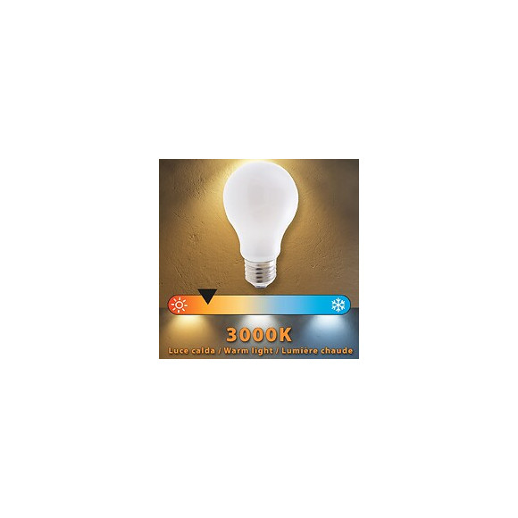 Ampoule À Filament Led Opal, Standard A60, 7w / 806lm, Culot E27, 3000k