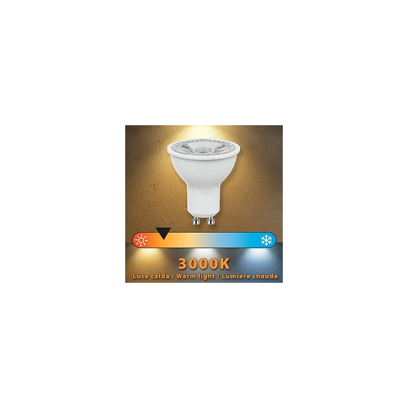 Ampoule Led Smd, Spot Gu10, 230v, 6w / 470lm, 3000k, 38 °