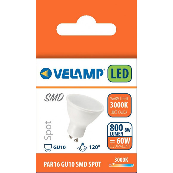 Ampoule Led Smd, Spot Gu10, 230v, 8w / 800lm, 3000k, 120 °