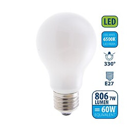 Ampoule À Filament Led Opal, Standard A60, 7w / 806lm, Culot E27, 6500k