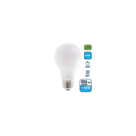 Ampoule À Filament Led Opal, Standard A60, 7w / 806lm, Culot E27, 6500k