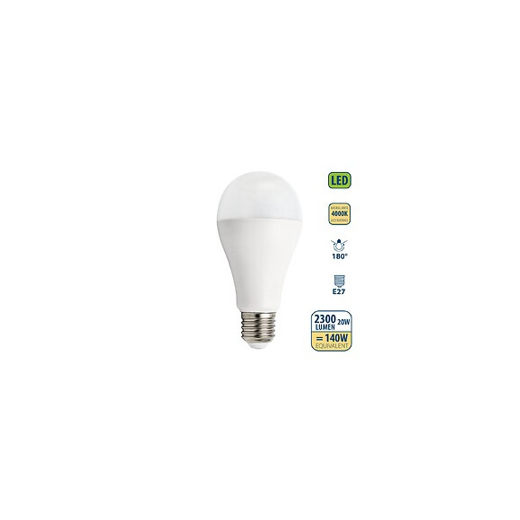 Ampoule Led Smd, Standard A65, 20w / 2300lm, Culot E27, 4000k