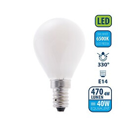 Ampoule À Filament Led Opal, Mini-sphérique P45, 4w / 470lm, Culot E14, 6500k