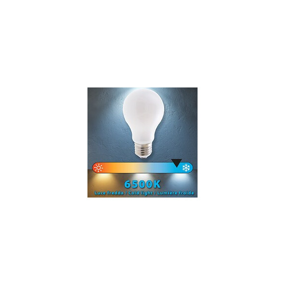 Ampoule À Filament Led Opal, Standard A60, 12w / 1500lm, Culot E27, 6500k