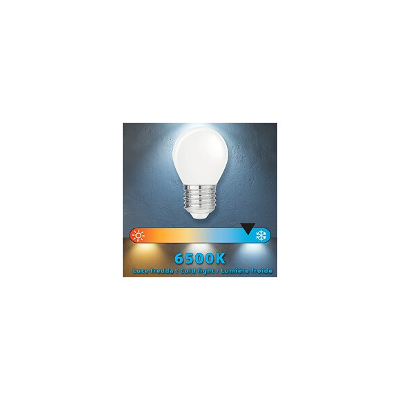 Ampoule À Filament Led Opal, Mini-sphérique P45, 4w / 470lm, Culot E27, 6500k