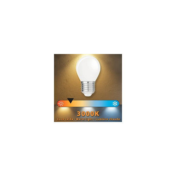 Ampoule À Filament Led Opal, Mini-sphérique P45, 6w / 806lm, Culot E27, 3000k