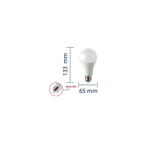 Ampoule Led Smd, Standard A65, 20w / 2300lm, Culot E27, 4000k