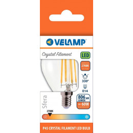 Ampoule À Filament Led, Mini-sphérique P45, 6w / 806lm, Culot E14, 2700k