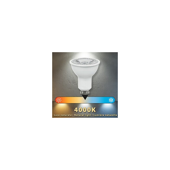 Ampoule Led Smd, Spot Gu10, 230v, 8w / 800lm, 4000k, 38 °