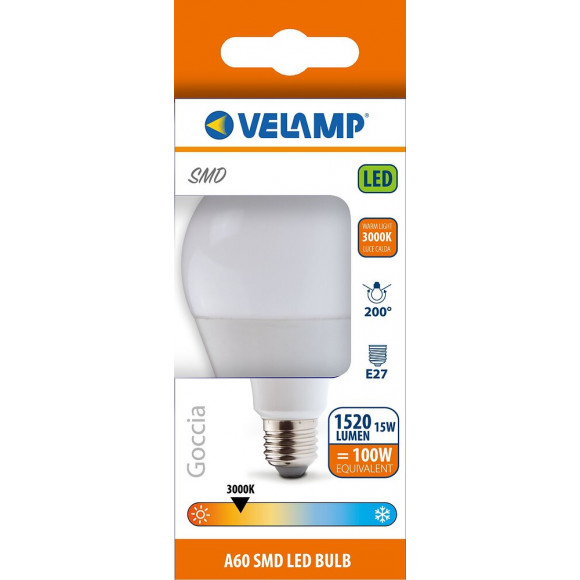 Ampoule Led Smd, Standard A60, 15w / 1520lm, Culot E27, 3000k