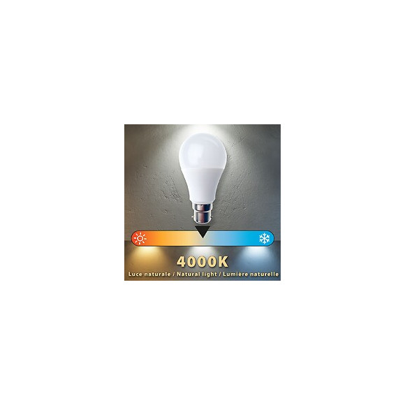 Ampoule Led Smd, Standard A60, 9w / 806lm, Culot B22 (france), 4000k