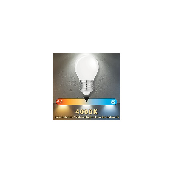 Ampoule À Filament Led Opal, Mini-sphérique P45, 6w / 806lm, Culot E27, 4000k