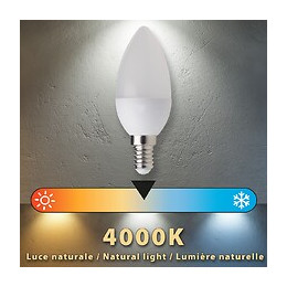 Ampoule Led Smd, Olive C37, 6w / 470lm, Culot E14, 4000k