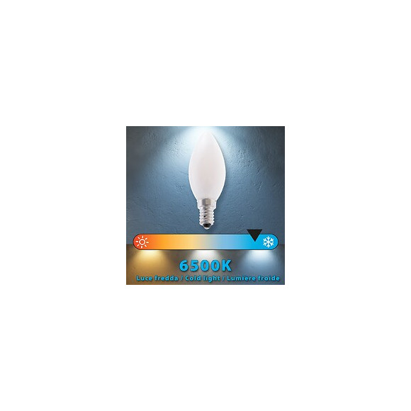 Ampoule À Filament Led Opal, Olive C35, 6w / 806lm, Culot E14, 6500k