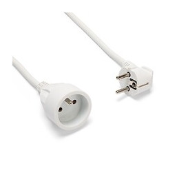 Rallonge Blanche De 16a 3m Prise 2 Pôles + Terre