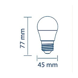 Ampoule Led Smd, Mini-sphérique P45, 6w / 470lm, Culot E27, 3000k