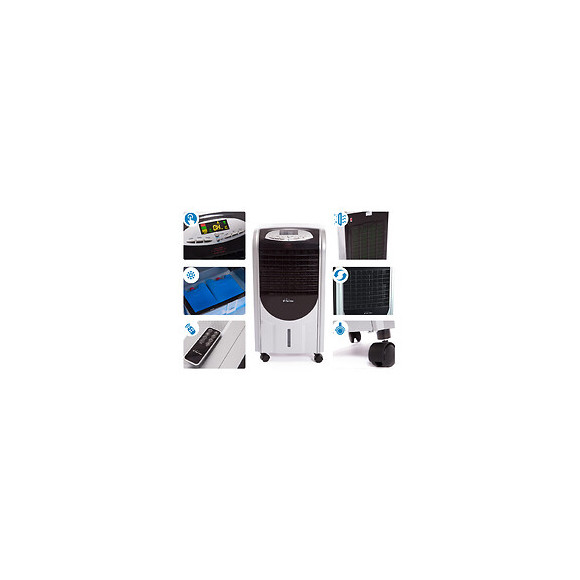 Refroidisseur Par Évaporation À Basse Consomation Avec Roues, Réservoir D'eau De 7l, 3 Vitesses Et Télécommande