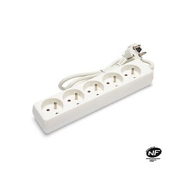 Bloc Multiprise 5x16a, 1m H05vv-f3g1.0mm2, Ce & Nf