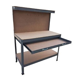 Établi En Métal Avec Étagères, Tiroir Et Panneau Werkapro