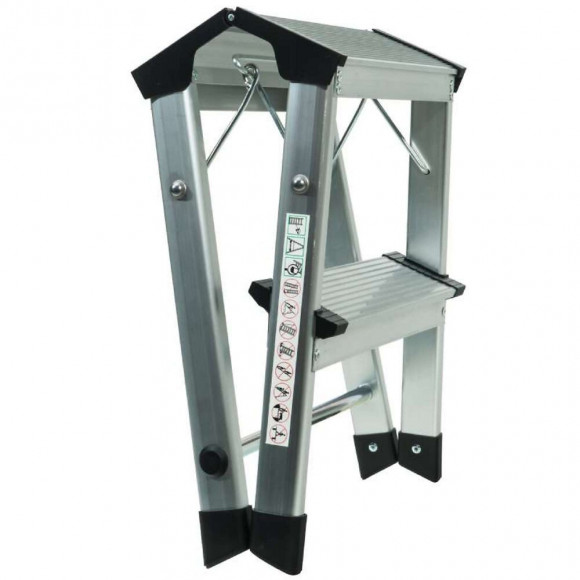 Marchepied Pliable En Aluminium 2 Marches Werkapro  Hauteur 40,4cm