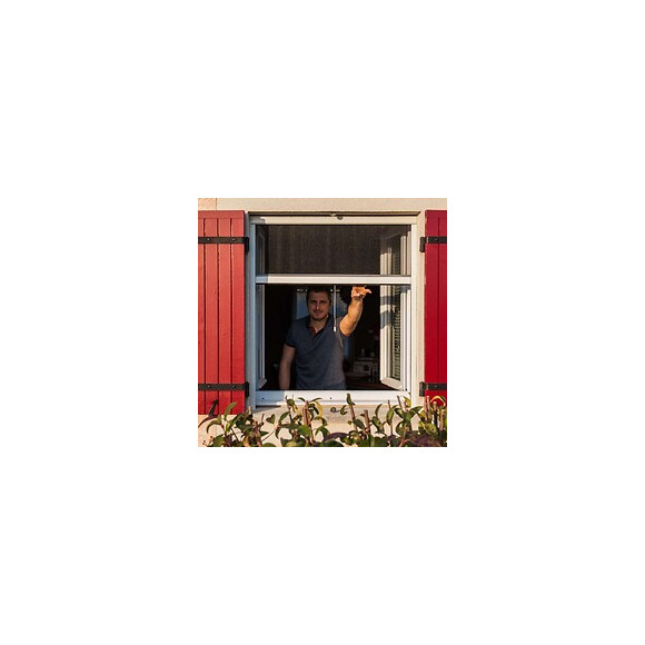 Moustiquaire Aluminium Fixe Sans Percer 100x160cm  Werkapro Blanche